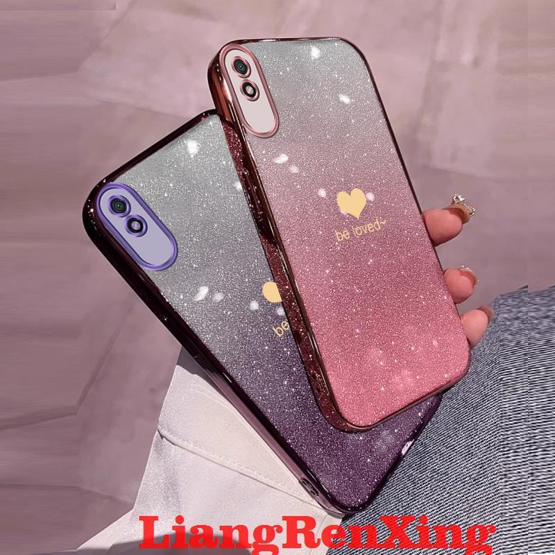 เคส redmi 9a xiaomi redmi 9 redmi 9t ซิลิโคนนิ่ม กันกระแทก ดีไซน์ใหม่ กลิตเตอร์ สําหรับคู่รัก ผู้หญิง เคสใส SFAX01