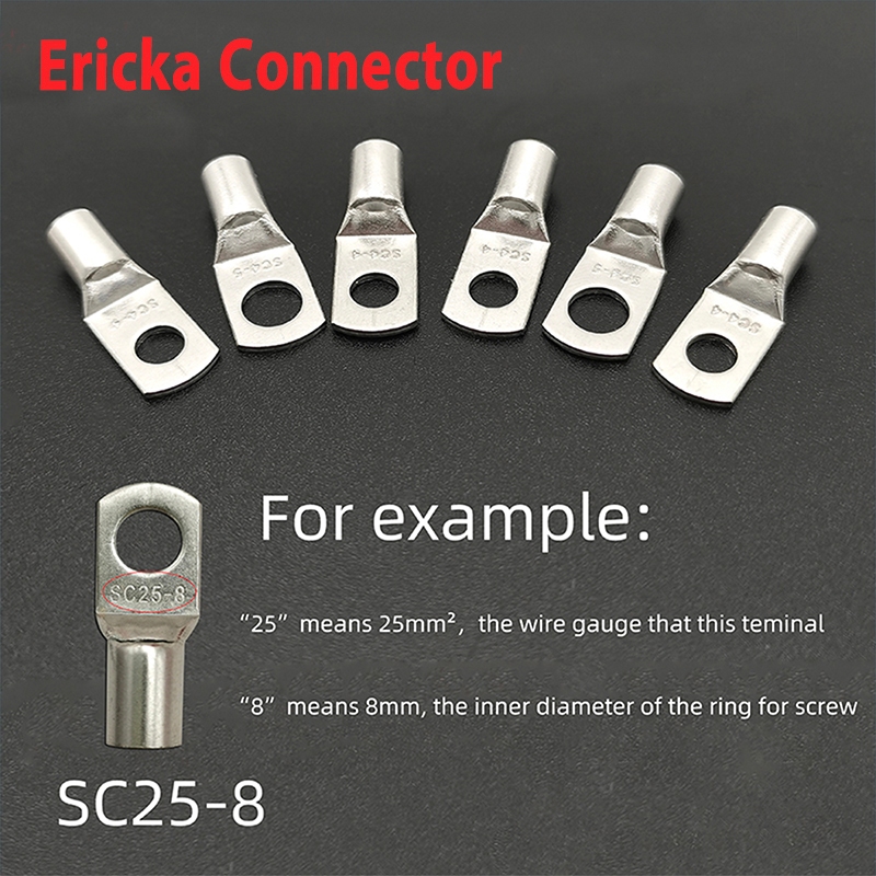 Sc6-sc35 ทองแดงดีบุก Lugs แหวน Crimp เทอร์มินัลแบตเตอรี่สายเชื่อมตัวเชื่อมต่อ