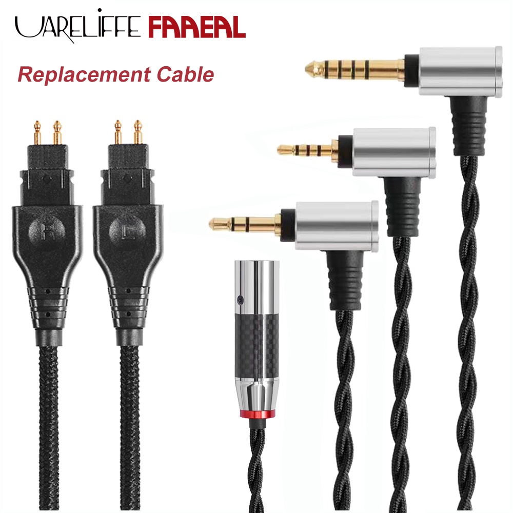Uareliffe สายหูฟังอัพเกรด 3.5 มม. 2.5 มม. 4.4 มม. 4 พิน XLR แบบเปลี่ยน สําหรับ Sennheiser HD560 HD650 HD600 HD580 HD535 HD545 HD565 HD265 HD660S HD58X HD6XX
