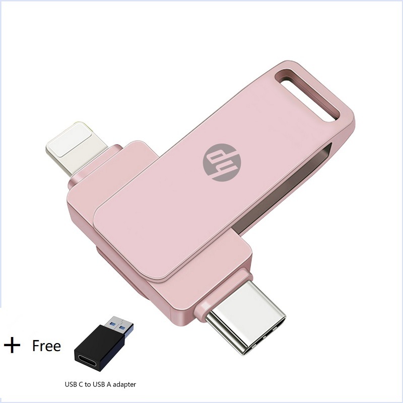 แฟลชไดรฟ์ OTG 3 in 1 ความเร็วสูง กันน้ํา สําหรับ iphone android type c 2TB
