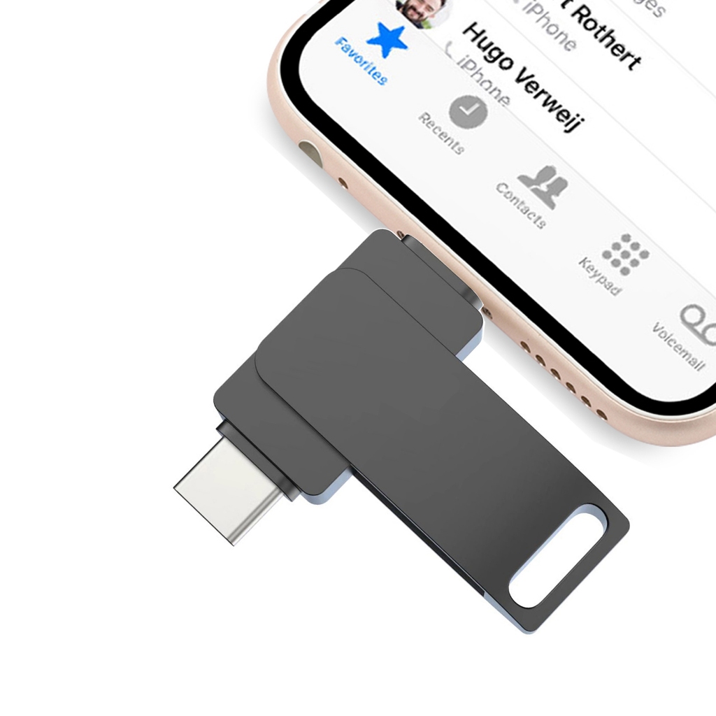แฟลชไดรฟ์ OTG 3 in 1 ความเร็วสูง กันน้ํา สําหรับ iphone android type c 2TB
