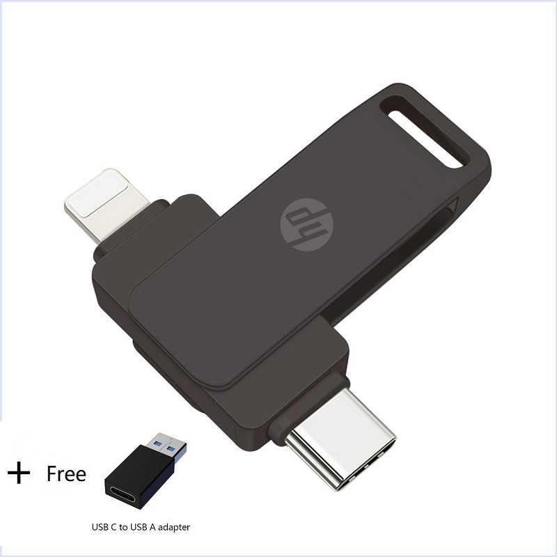 แฟลชไดรฟ์ OTG 3 in 1 ความเร็วสูง กันน้ํา สําหรับ iphone android type c 2TB