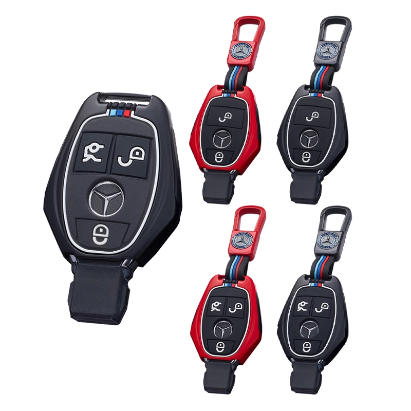 [HIGH-END Gift ] สังกะสีอัลลอยด ์ Benz Remote Key Case ฝาครอบพวงกุญแจสําหรับ Mercedes Benz AESG Class GLC CLE CLA GLB GLS W177 W205 W213 W222 X167 AMG รถรีโมท