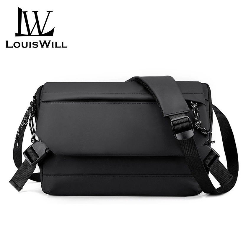Louiswill ผู้ชายs กระเป๋าไหล่กระเป๋า Cross Body กระเป๋า Messenger กระเป๋าขนาดใหญ่ความจุสลิง Anti Theft กระเป๋าด้านหลัง Casual กระเป๋าผู้ชายแฟชั่นกันน้ํา Oxford ผ้า