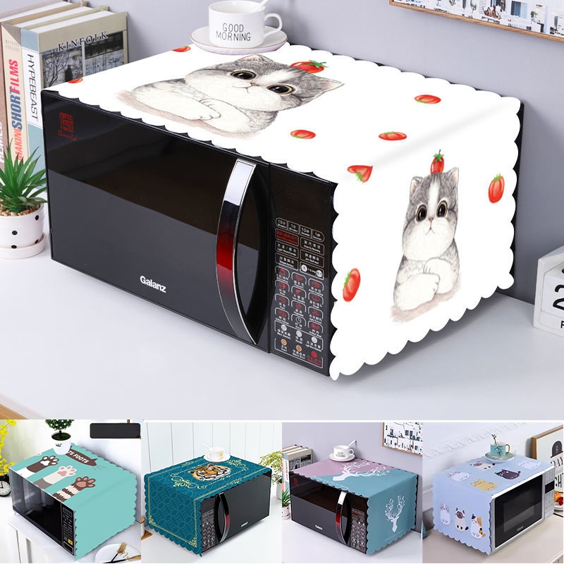 ผ้าคลุมเตาอบ กันน้ํามัน ป้องกันฝุ่น ลายการ์ตูนสัตว์ ได้มาตรฐาน สําหรับไมโครเวฟ