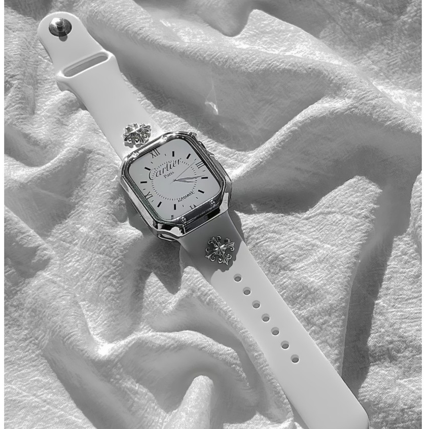 ใหม่ สายนาฬิกาข้อมือซิลิโคน พร้อมเคส สําหรับ AP Watch Series 9 8 7 6 5 4 3 2 1 se se2 ultra 2 ขนาด 38 มม. 42 มม. 41 มม. 42 มม. 44 มม. 45 มม. 49 มม.