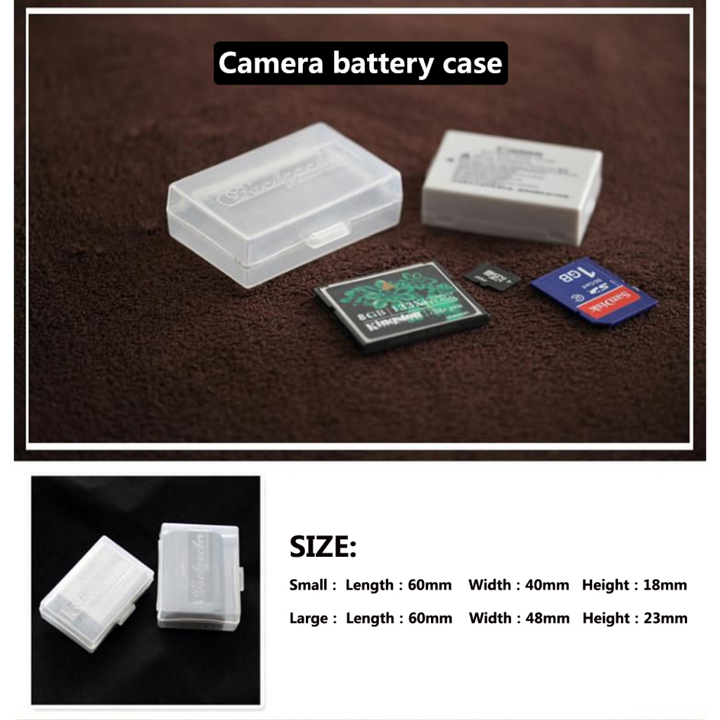 กระเป๋าเคสพลาสติกแข็ง สําหรับใส่แบตเตอรี่กล้อง SD Card
