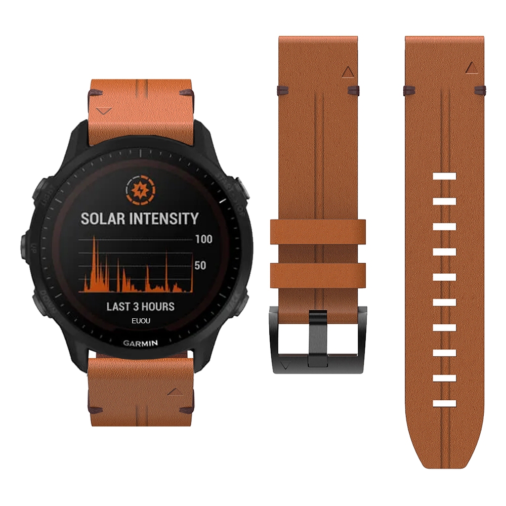 Quickfit สายนาฬิกาข้อมือหนัง 22 มม. 26 มม. อุปกรณ์เสริม สําหรับ Fenix 7XPro 7 6 5X Garmin Forerunner 955 Solar 945 LTE 745 935