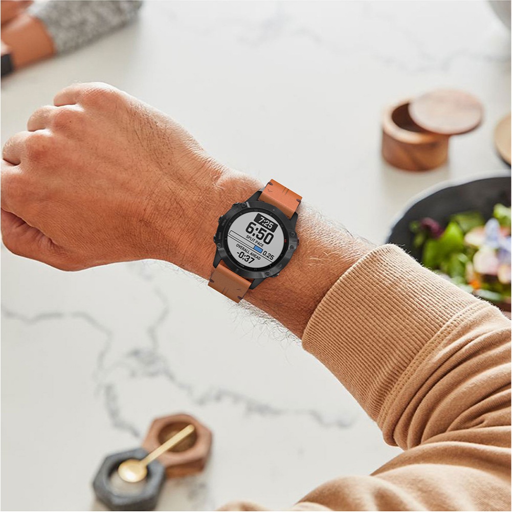 Quickfit สายนาฬิกาข้อมือหนัง 22 มม. 26 มม. อุปกรณ์เสริม สําหรับ Fenix 7XPro 7 6 5X Garmin Forerunner 955 Solar 945 LTE 745 935