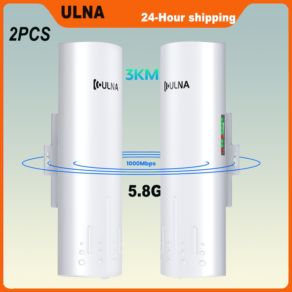 5.8g Gigabit Wireless Bridge 1Gbps Point to Point WiFi Outdoor CPE พร้อมเสาอากาศกําลังสูง 16dBi Lang