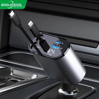 GOOJODOQ อะแดปเตอร์ชาร์จ USB Type-C 100W 20W มุมปรับได้ ชาร์จเร็ว สําหรับรถยนต์