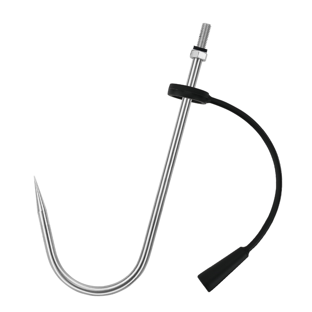 Sanlike ตกปลา Gaffi M6/M8 ตะขอตกปลา - สแตนเลสพิเศษ Strong Sharp ตกปลา Gaffle Hook สําหรับตกปลาน้ําจืดน้ําเค็มพร้อมฝาครอบป้องกัน