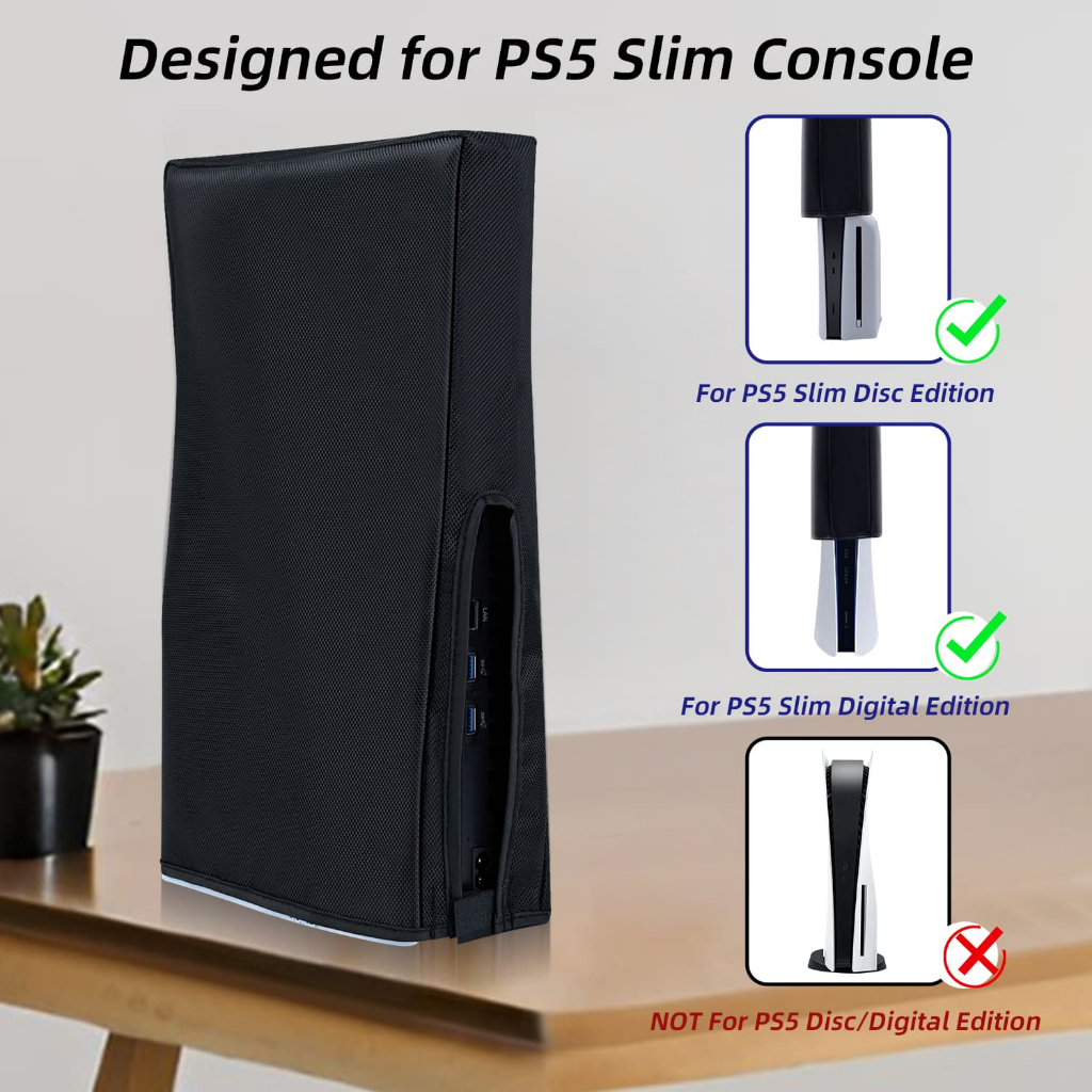 ผ้าคลุมคอนโซลเกม Mcbazel ป้องกันฝุ่น สําหรับ PS5 Slim Game Console