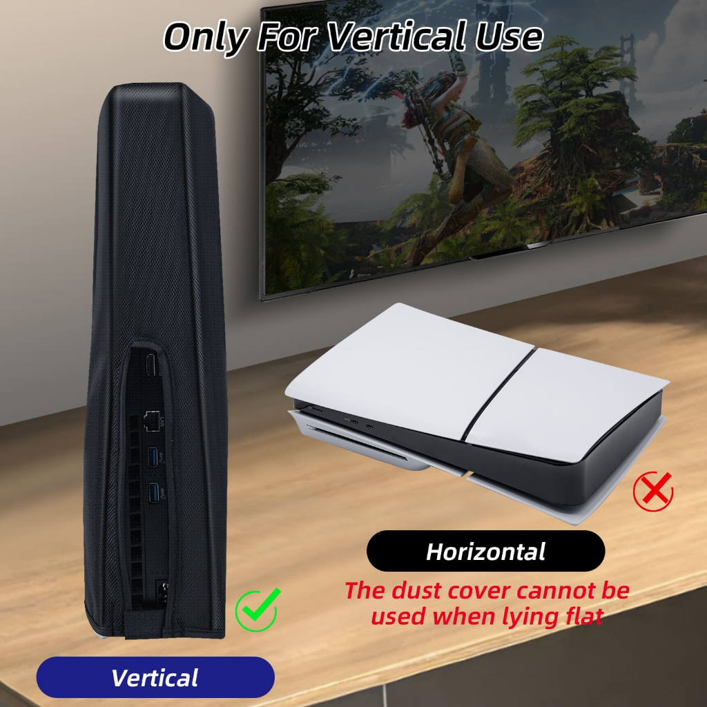 ผ้าคลุมคอนโซลเกม Mcbazel ป้องกันฝุ่น สําหรับ PS5 Slim Game Console