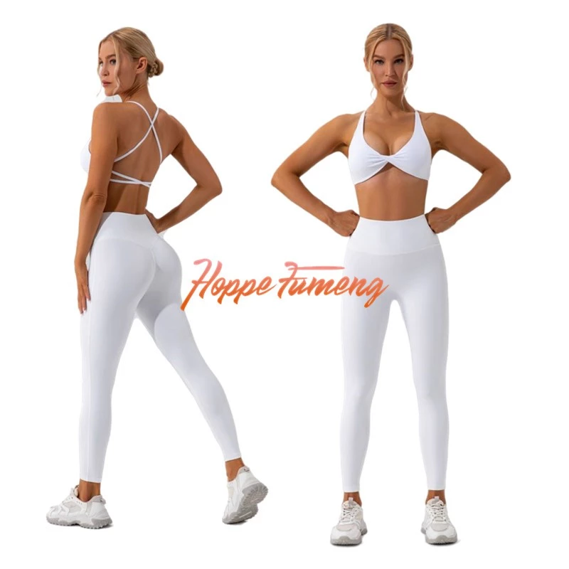 Hoppe Fumeng บราสปอร์ต พร้อมเลกกิ้งขายาว เอวสูง สำหรับผู้หญิง