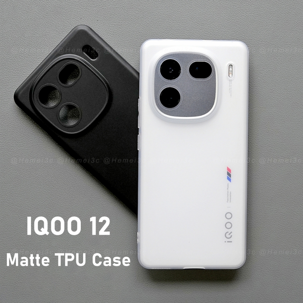 เคสโทรศัพท์มือถือแบบนิ่ม โปร่งแสง ผิวด้าน บางมาก สําหรับ Vivo IQOO 12