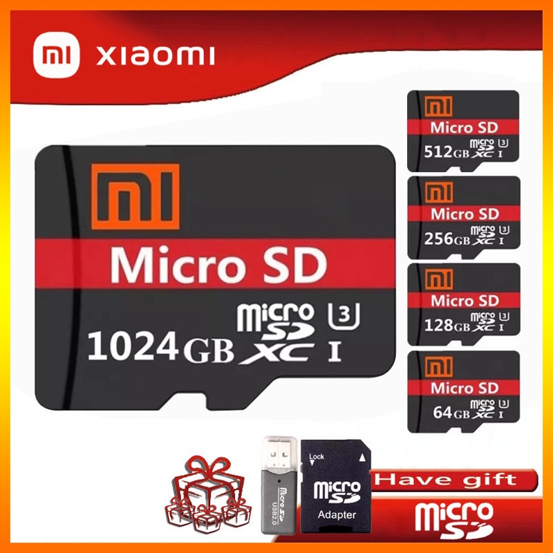 Xiao.mi การ์ดหน่วยความจํา TF 1024GB 512GB 256GB 64GB 32GB 16GB 1TB Ultra Micro SDHC SDXC 100MB s C10 UHS-I