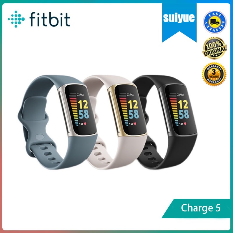 Fitbit Charge 5 สมาร์ทวอทช์ วัดอัตราการเต้นของหัวใจ ECG กันน้ํา IOS Android GPS
