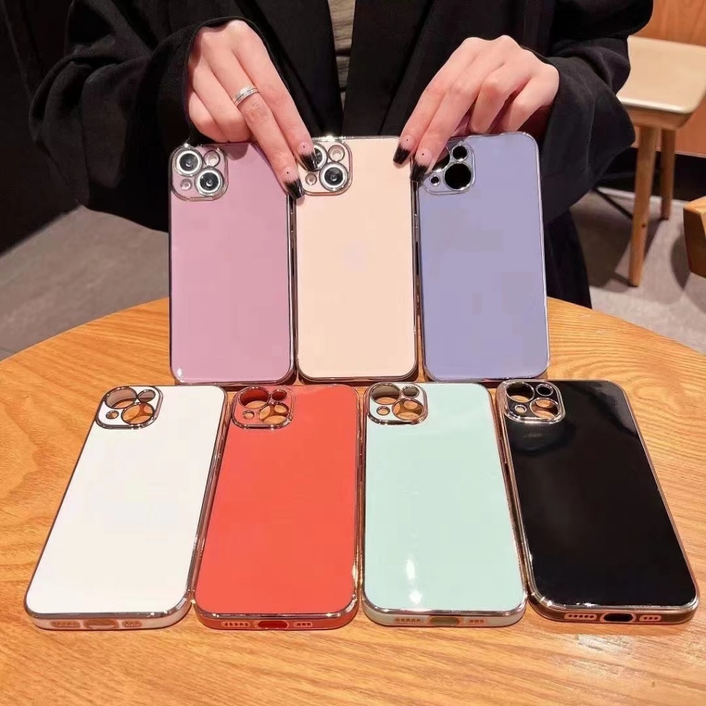 เคส Infinix Smart 8 Hot 40i Zero 30 5G Zero 30 4G Zero 5G 2023 Zero 20 ขอบตรง 90 °ชุบกรณีโทรศัพท์มือ