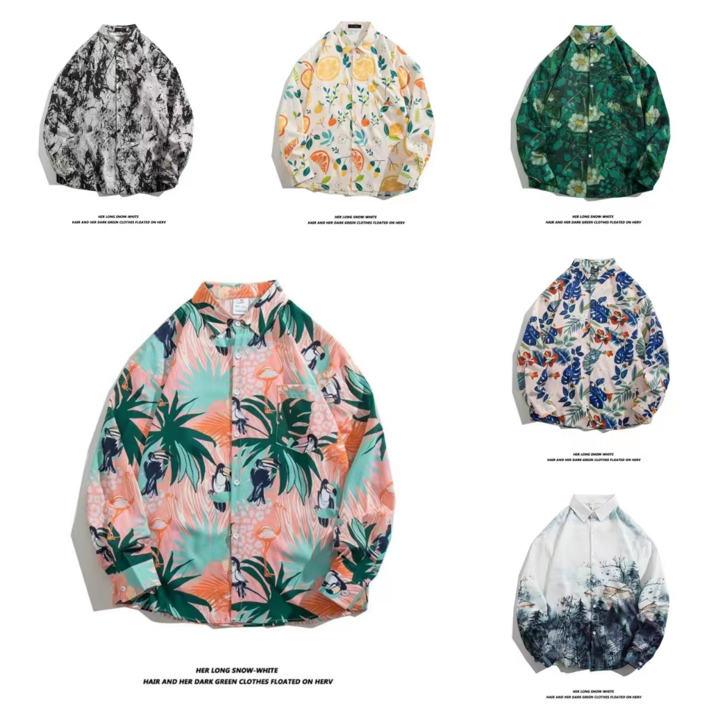 เสื้อเชิ้ตแขนยาว แฟชั่นสําหรับผู้ชาย รุ่น 2402