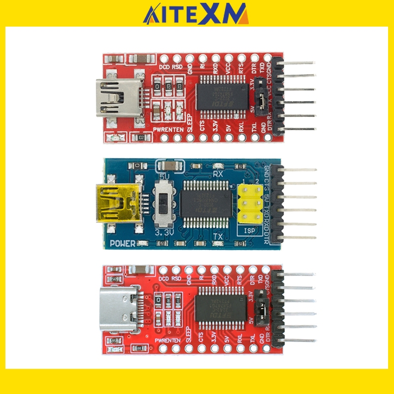 Ft232Rl Ftdi Usb 3.3V 5.5V To Ttl Serial อะแดปเตอร์โมดูลสําหรับ Arduino Ft232 Pro Mini Usb To Ttl 23