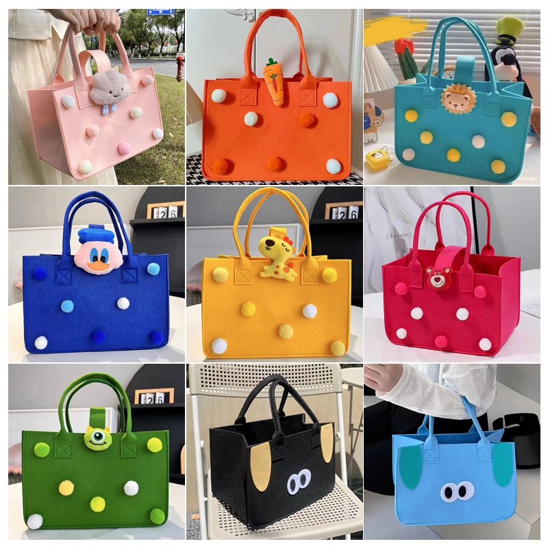 Lhj กระเป๋าช้อปปิ้ง กระเป๋าถือ สีพื้น สําหรับผู้หญิง DYM