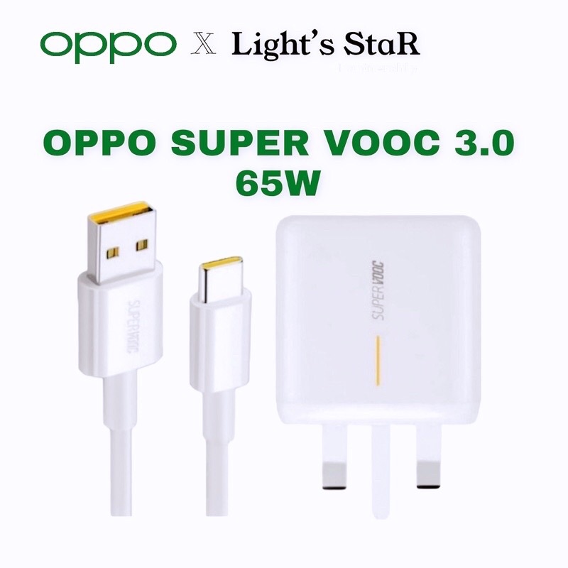 65W Charger ประเภท C Super vooc 2.0 6.5A USB Type-C สําหรับ OPPO A76 A95 A96 R17 Pro Reno 4 5 6 7 8 