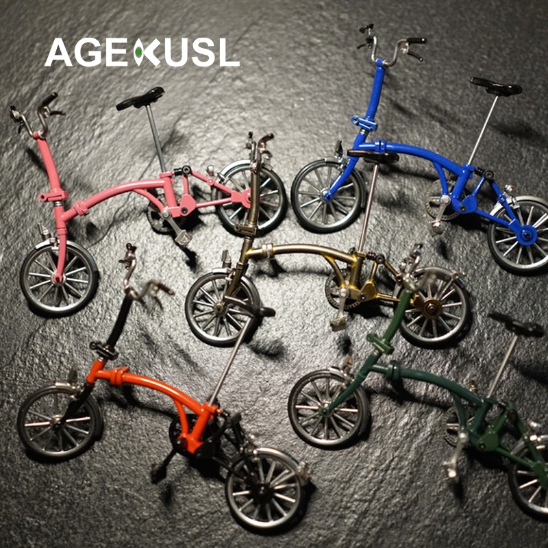 Union Jack โมเดลบล็อกตัวต่อจักรยาน แบบพลาสติก DIY สําหรับ Brompton 10: 1