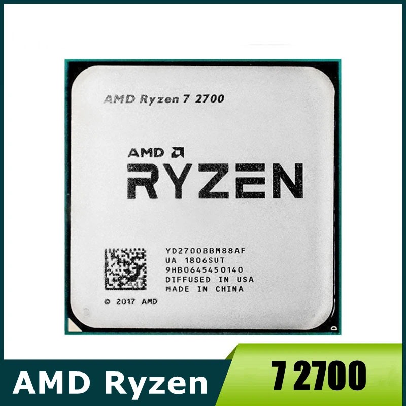 AMD Ryzen 7 2700 R7 2700 3.2 GHz แปด-Core Sixteen-Thread 16M 65W CPU โปรเซสเซอร์ YD2700BBM88AF ซ็อกเ