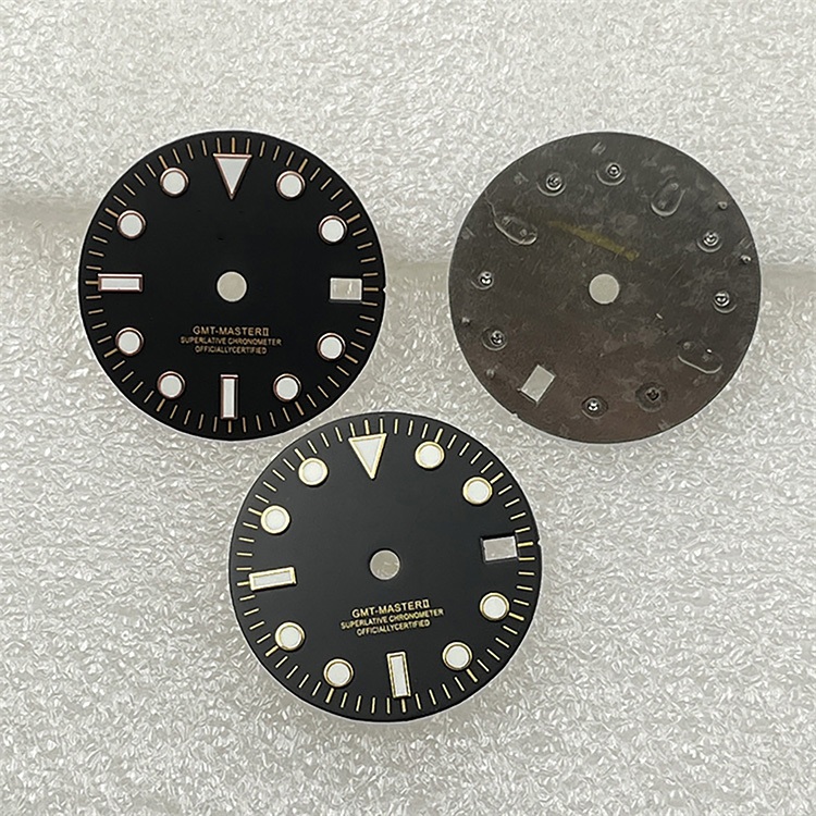 หน้าปัดนาฬิกาข้อมือเรืองแสง 28.5 มม. GMT Surface BGW9 สีเขียว อุปกรณ์เสริม สําหรับ NH35 NH36 Movement