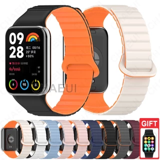 สายรัดซิลิโคนอุปกรณ์เสริมสร้อยข้อมือสายนาฬิกาข้อมือเปลี่ยนสําหรับ Xiaomi Smart Band 8 9 10 Pro / Redmi Watch 4 5 6