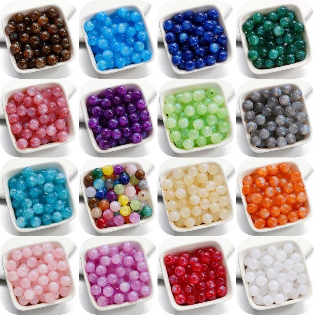 St. kunkka 8 มม.10 มม.12 มม.10 ชิ้น/แพ็ค Cloud Resin รอบลูกปัดสามารถใช้สําหรับ DIY สร้อยคอสร้อยข้อมือทํา