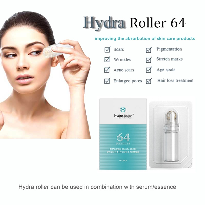 Original Hydra.Roller 64 Pins Titanium Derma Face Roller