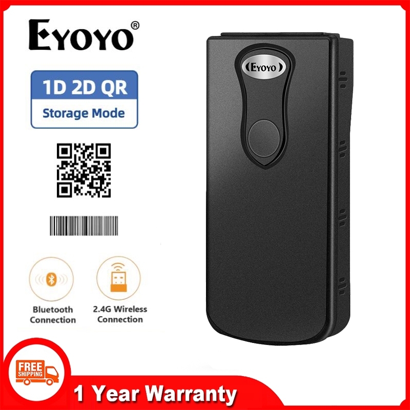 [🔥Super cost-effective🔥]【🔥Limited Time Offer🔥】Eyoyo 1D 2D Barcode Scanner QR 2D Bluetooth Scanner เค