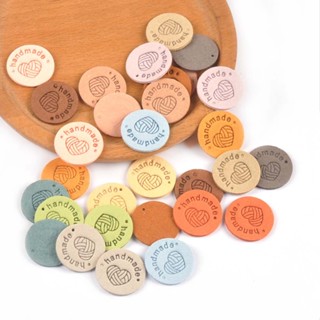 20ชิ้น2.5เซนติเมตรสีผสมรอบจดหมายนูนป้ายเสื้อผ้าแท็กสําหรับเย…