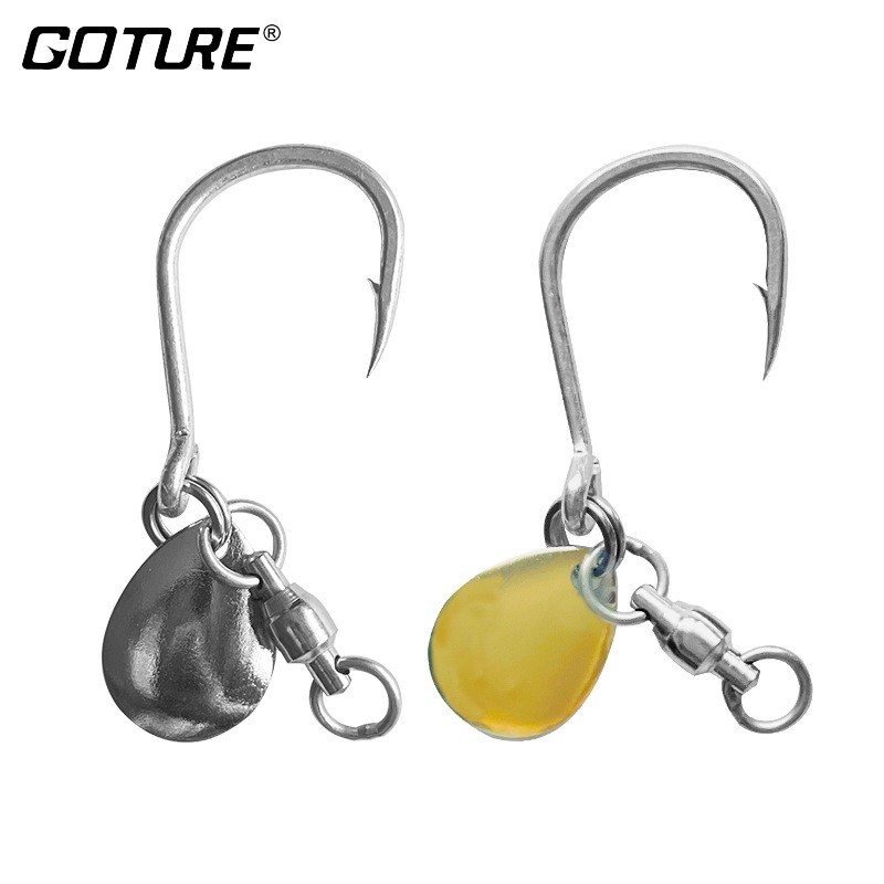 GOTURE ตะขอตกปลา เบ็ดตกปลา สแตนเลส ตะขอ5ชิ้น/แพ็ค