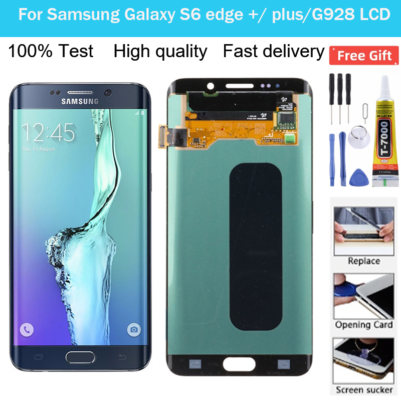อะไหล่หน้าจอสัมผัส LCD พร้อมกรอบ แบบเปลี่ยน สําหรับ Samsung Galaxy S6 Edge Plus G928F