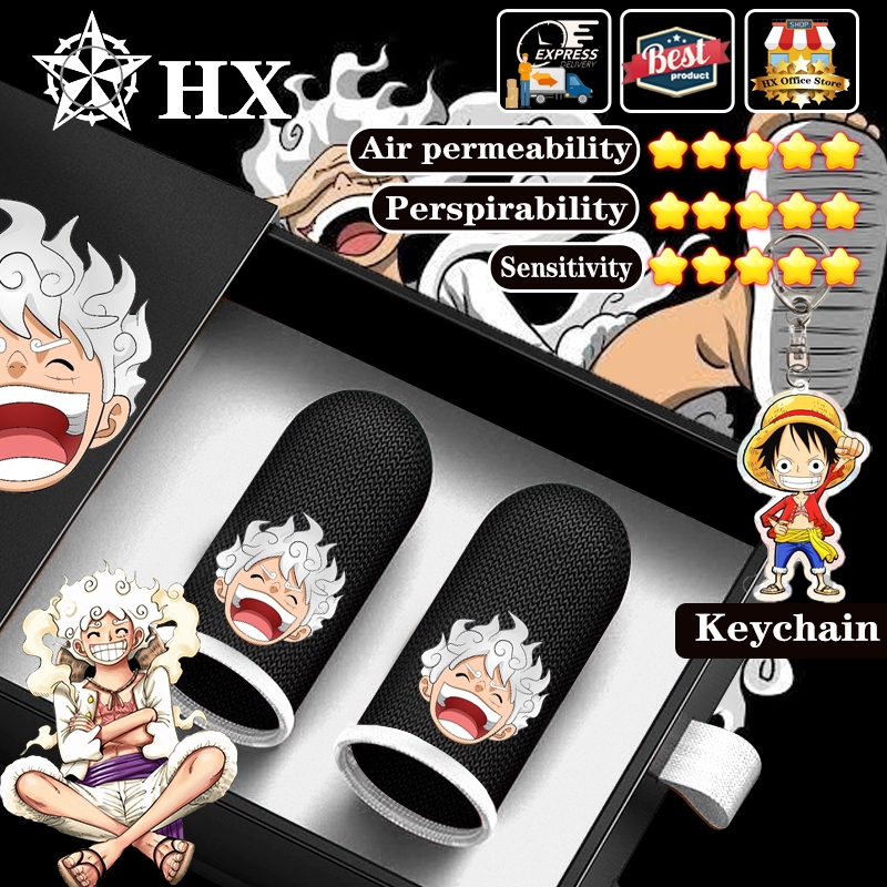 ซื้อ Hx มาใหม่ ปลอกสวมนิ้วมือ กันลื่น กันเหงื่อ ลาย One Piece Luffi-Nika สําหรับเด็ก เล่นเกม ของขวัญคริสต์มาส