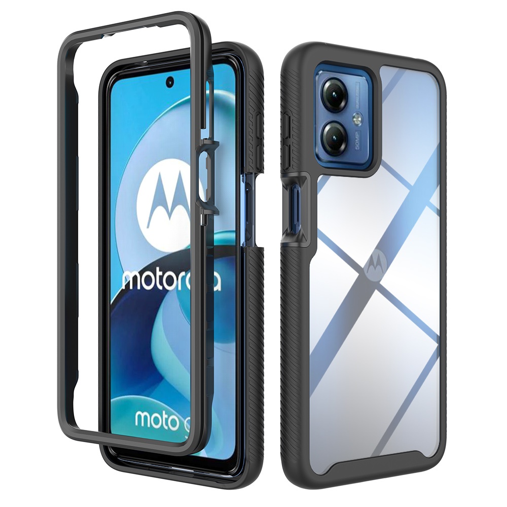 เคสโทรศัพท์มือถือ PC แข็ง ซิลิโคน TPU นิ่ม กันกระแทก 360 องศา สําหรับ Motorola Moto G14