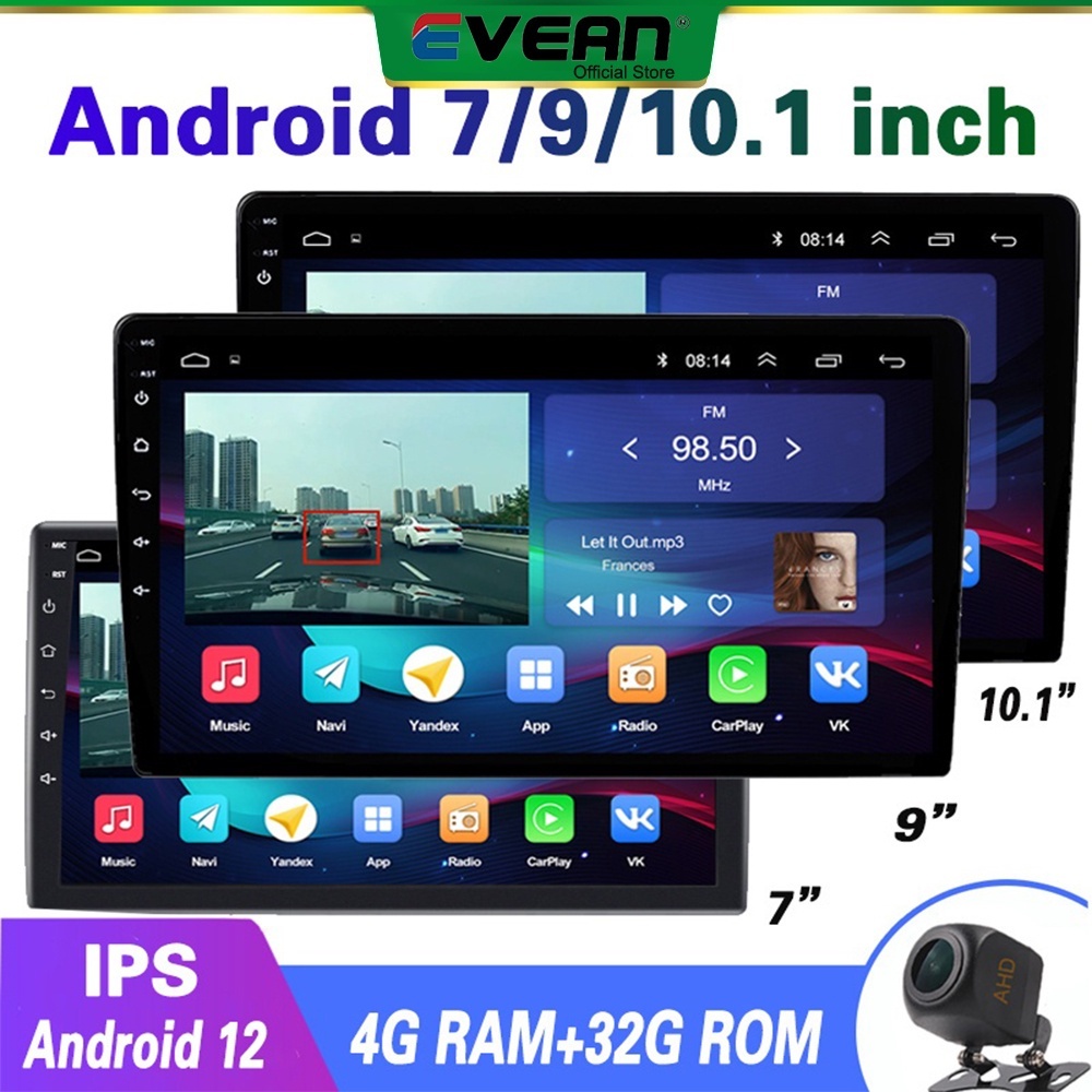 [4G Ram+32g ROM IPS AHD] เครื่องเล่นมัลติมีเดีย วิทยุ GPS นําทาง Wifi บลูทูธ 2Din 7 9 10 นิ้ว สําหรับรถยนต์ Android