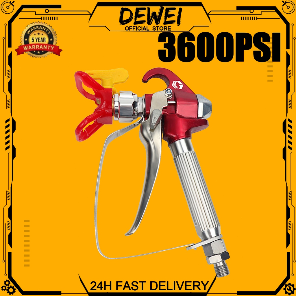 สต็อกในไทย ส่งไว ได้เร็ว ปืนสเปรย์พ่นสี แรงดันสูง 3600PSI พร้อมหัวฉีด สําหรับเครื่องพ่นสี