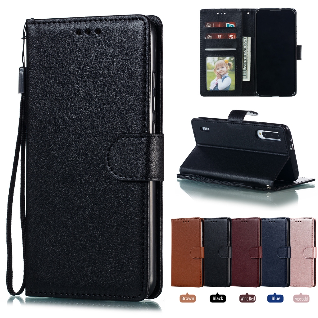 เคส Case for Xiaomi Redmi Note 4 4X 4A 5 6 7 7A 8 8A 9 9A 9C 9s 9T 5G เคสฝาพับ เคสหนัง โทรศัพท์หนัง TPU นิ่ม ฝาพับ พร้อมช่องใส่บัตร และสายคล้อง สําหรับ Flip Cover Leather Wallet With Card Slot Holder Hand Strap ซองมือถือ