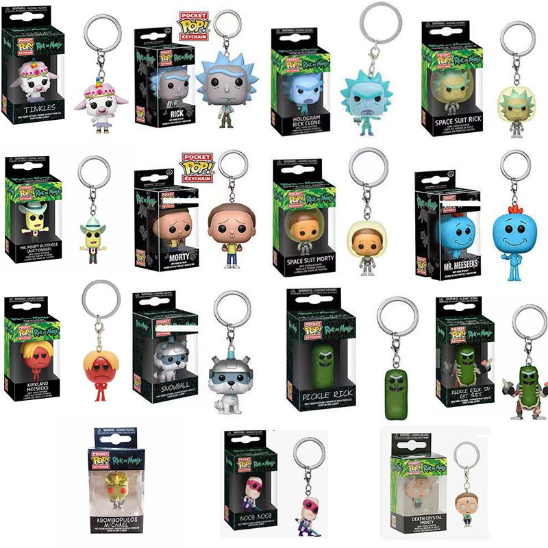 Funko pop Rick Morty พวงกุญแจ Rick และ Morty พวงกุญแจปริมณฑล Rick Morty