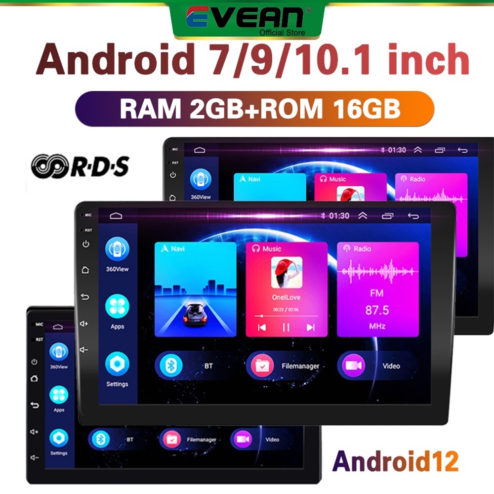 (2G Ram+16g ROM ) เครื่องเล่นมัลติมีเดีย วิทยุ บลูทูธ 7 9 10.1 นิ้ว 2Din Android พร้อม RDS สําหรับรถยนต์