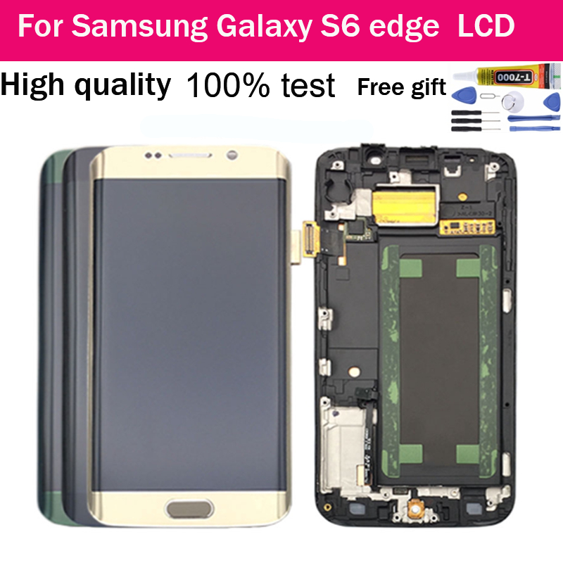 อะไหล่หน้าจอสัมผัส LCD สําหรับ Samsung Galaxy S6 edge G925 S6 edge G925