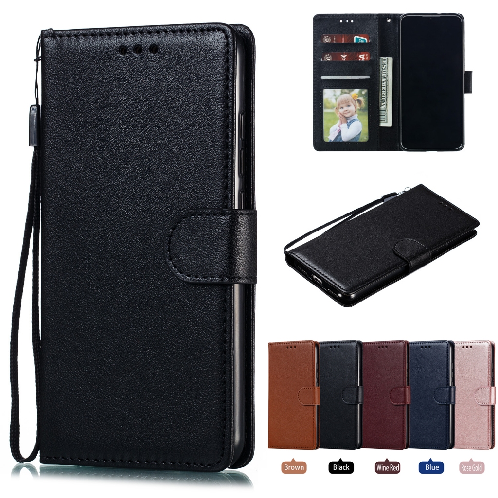 เคส Case for Huawei GR5 GR3 2017 Mate 30 20 Pro 10 Nova 2i 3i 7i เคสฝาพับ เคสหนัง โทรศัพท์หนัง TPU นิ่ม ฝาพับ พร้อมช่องใส่บัตร และสายคล้อง สําหรับ Flip Cover Leather Wallet With Card Slot Holder ซองมือถือ