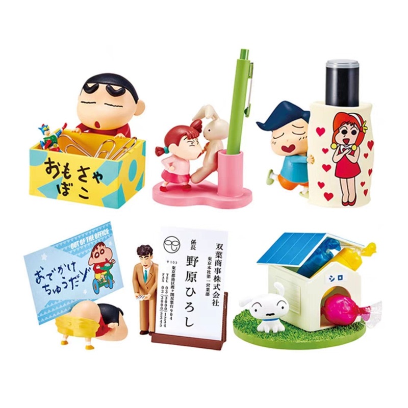 โมเดลฟิกเกอร์ PVC รูปการ์ตูนชินจัง Nohara Shinnosuke Kazama Toru Nohara Shiro 6 ชิ้น ต่อชุด
