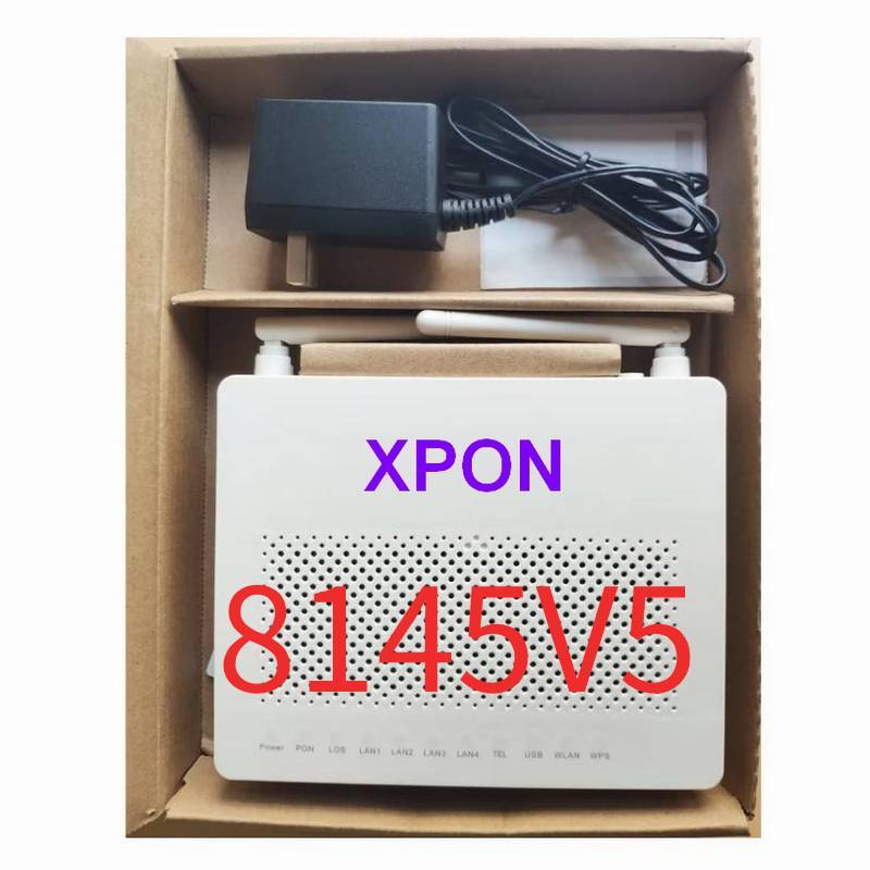 Hw HG8145V5 เราเตอร์โมเด็ม Epon gpon xpon ONU FTTH Gigabit โลหะเปล่า พร้อมอะแดปเตอร์ 1GE 3FE 1tel Wi