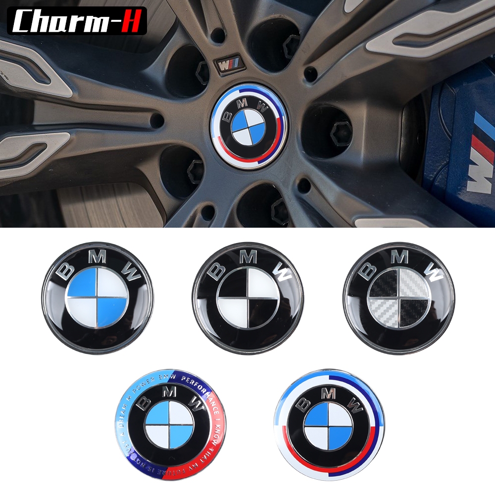 47/68/74/82 MM ขนาดสําหรับ BMW M 50th Anniversary KITH ด้านหน้าด้านหลัง hood trunk Grille โลโก้พวงมา