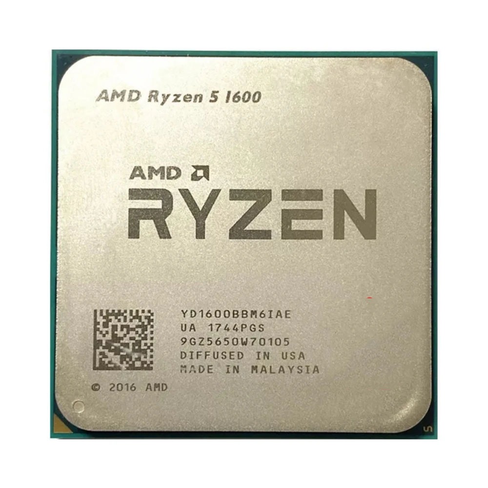 AMD Ryzen 5 1600 R5 1600 3.2 GHz โปรเซสเซอร์ CPU หกแกนสิบสองเกลียว 65W YD1600BBM6IAE ซ็อกเก็ต AM4 ไม